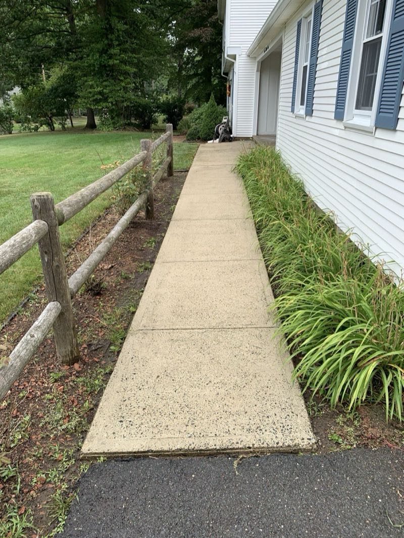 Clean patio walkway