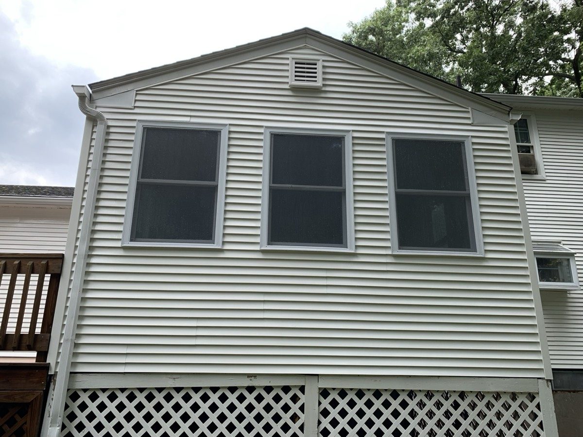 House siding after washing