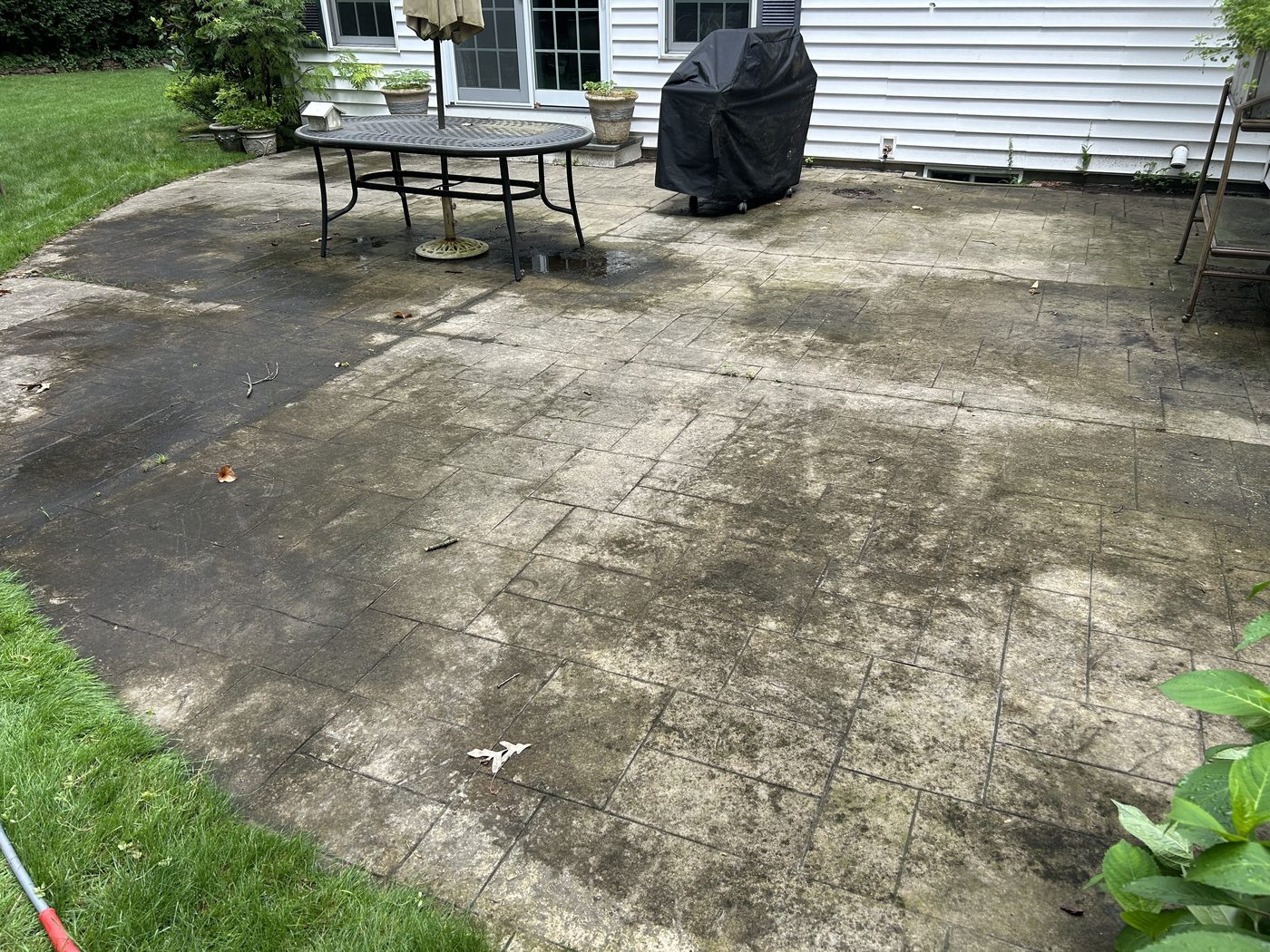 Concrete before cleaning