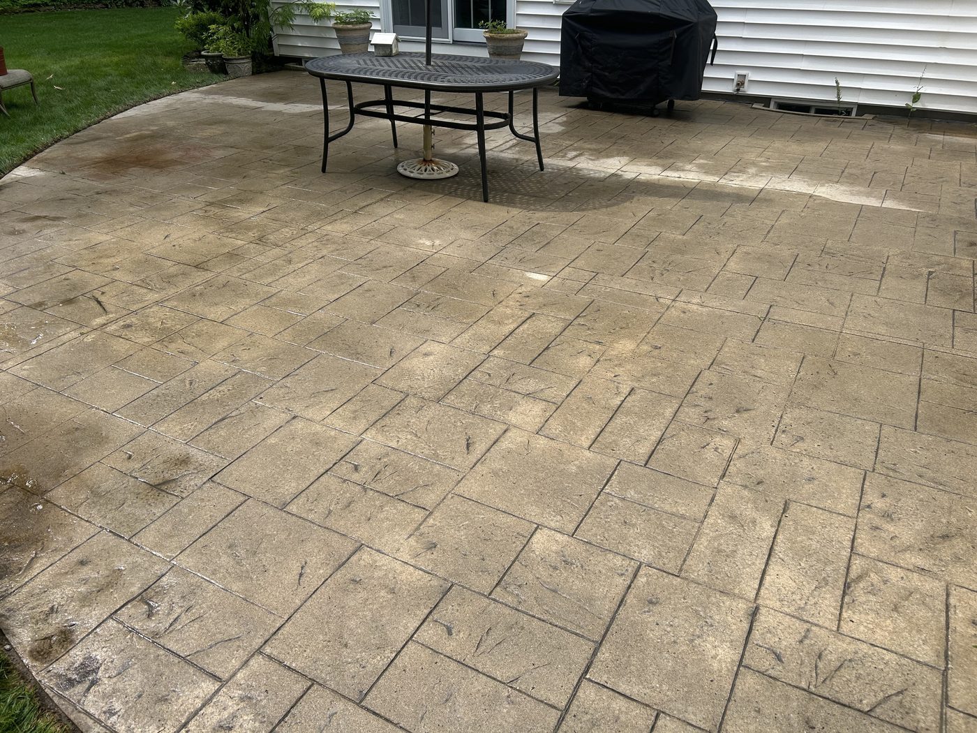 Concrete after cleaning