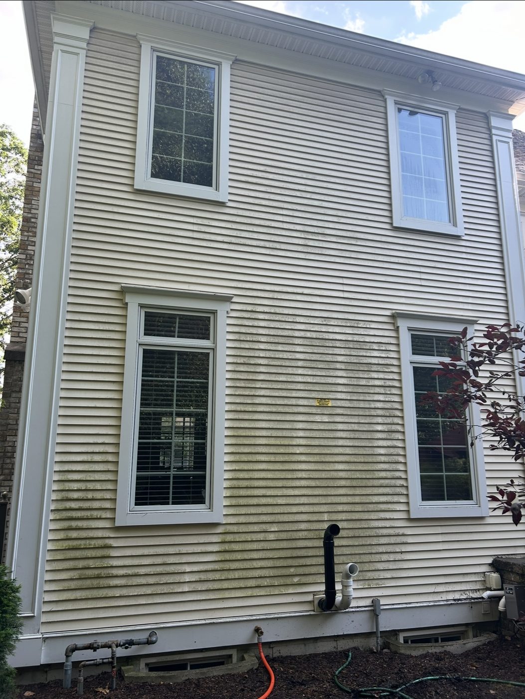 Siding before washing